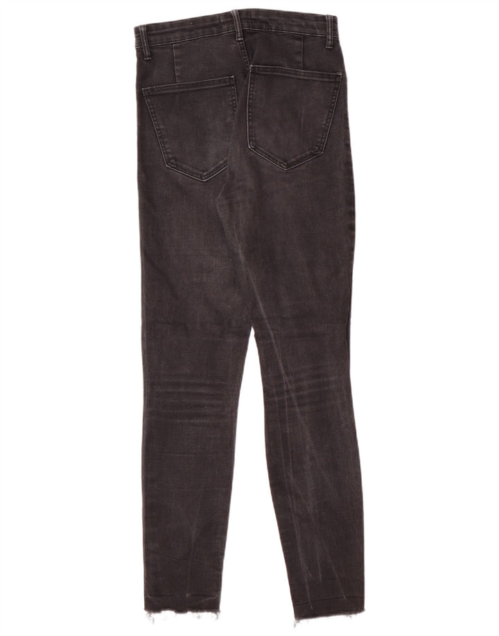 Zara Jeans Ajustados Desgastados para Mujer EU 36 XS W26 L27 Negro Moderno