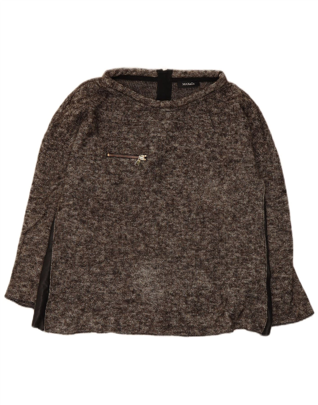 Max & Co. Top para mujer de manga larga UK 42 Marrón medio moteado