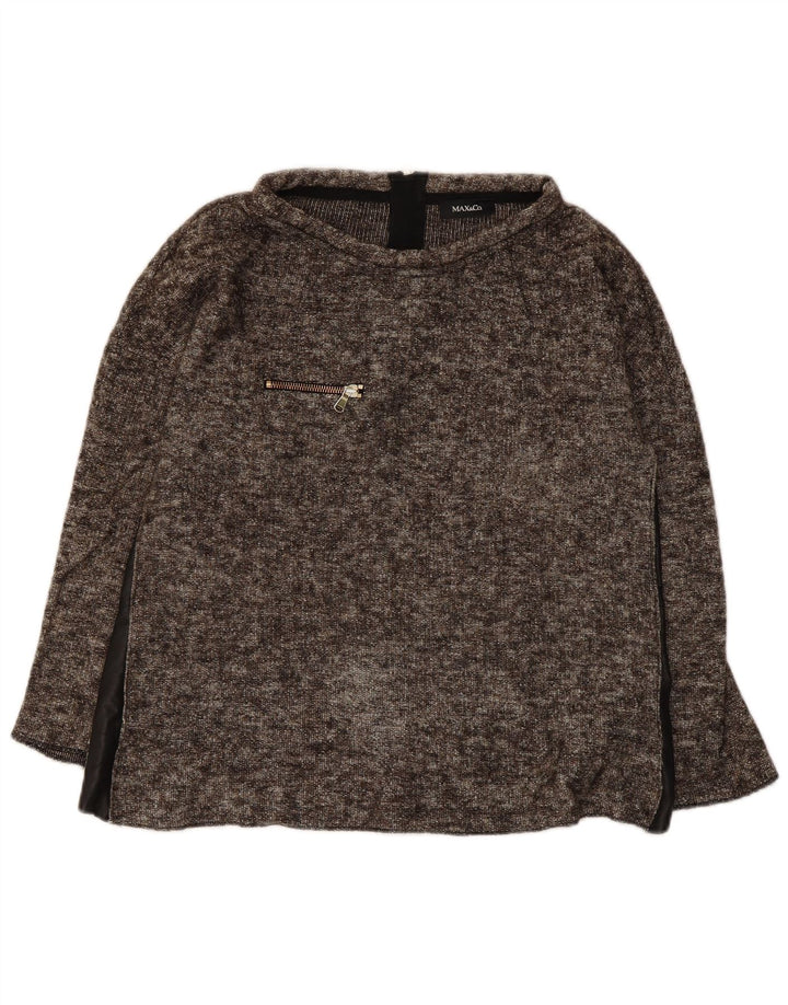 Max & Co. Top para mujer de manga larga UK 42 Marrón medio moteado