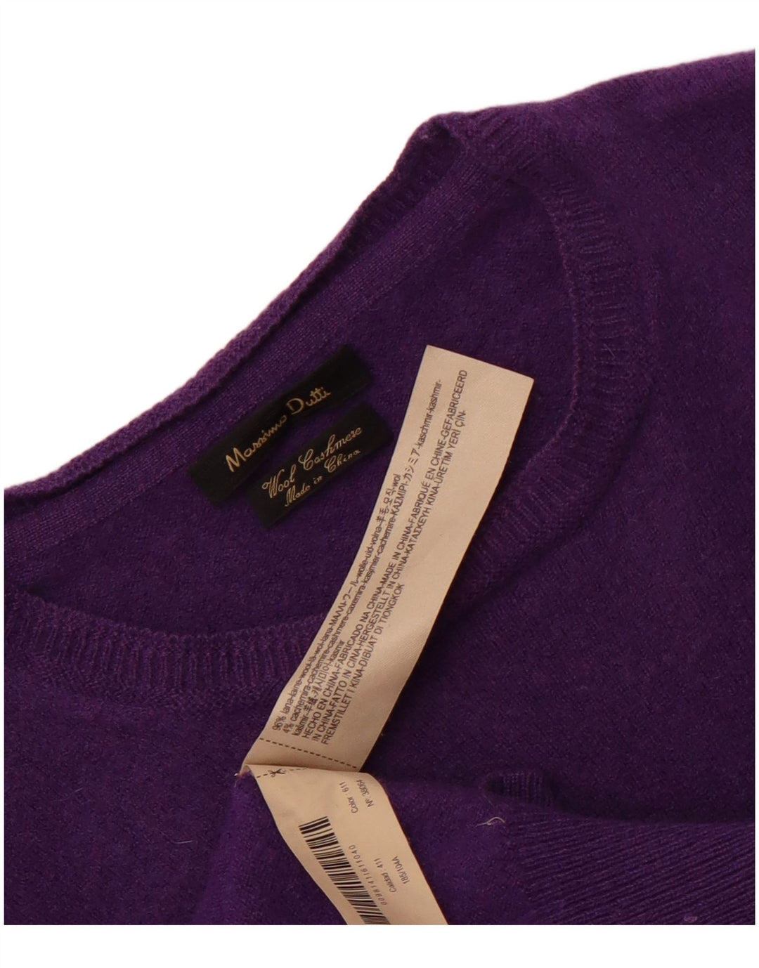 MASSIMO DUTTI Jersey con cuello barco para mujer, talla 44, talla grande, color morado