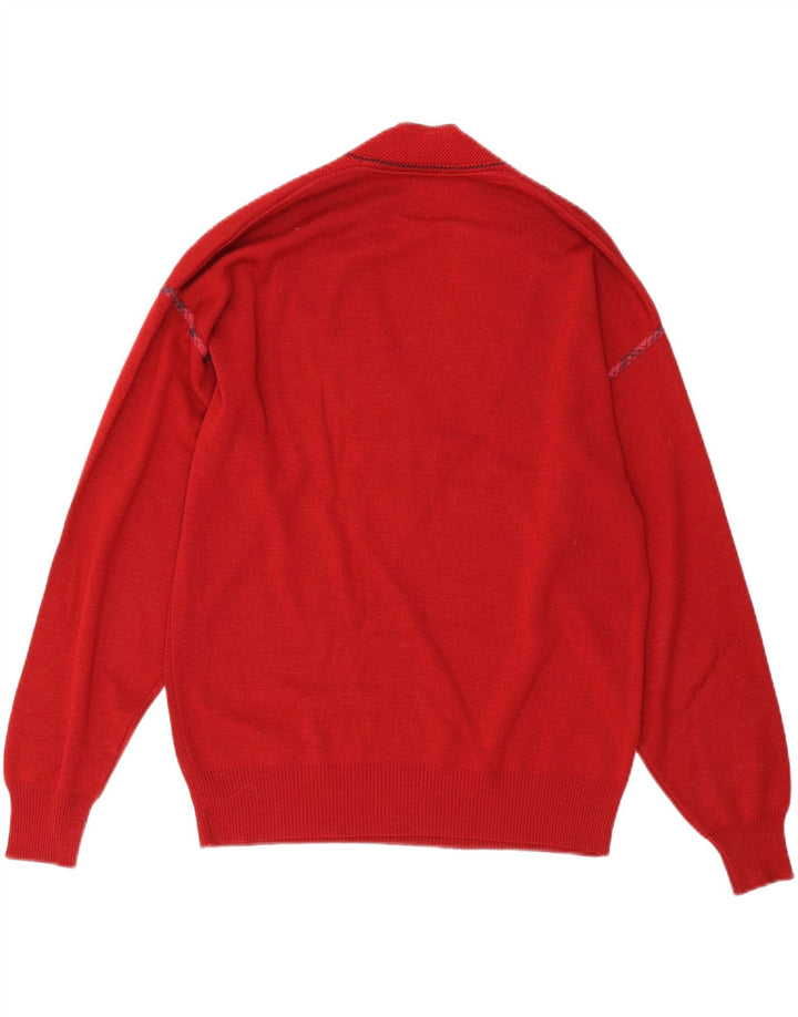 Il Granchio Hombre Jersey Gráfico Con Cuello En V Jersey Pequeño De Lana A Rayas Rojas