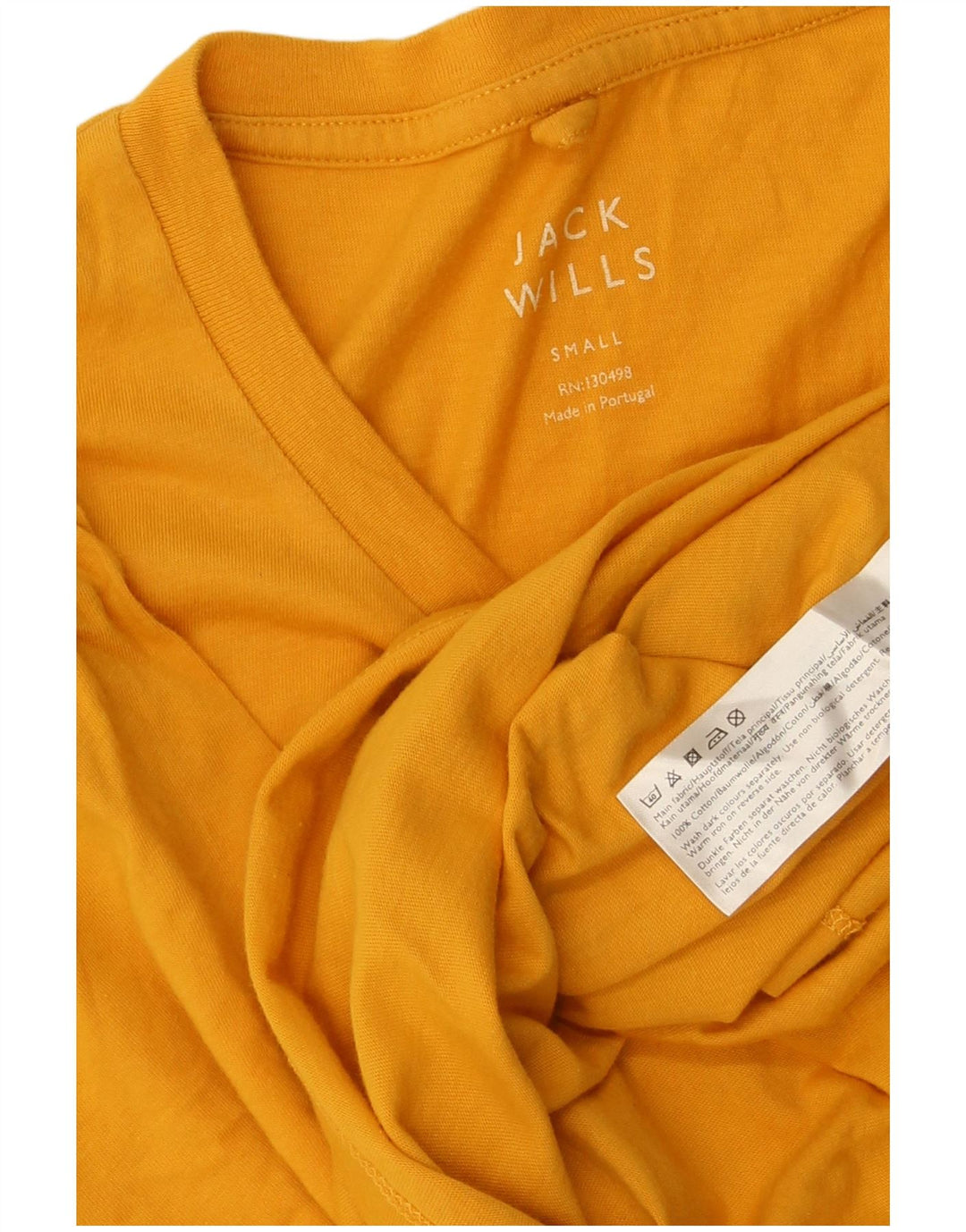 JACK WILLS Camiseta Hombre Top Small Amarillo Algodón