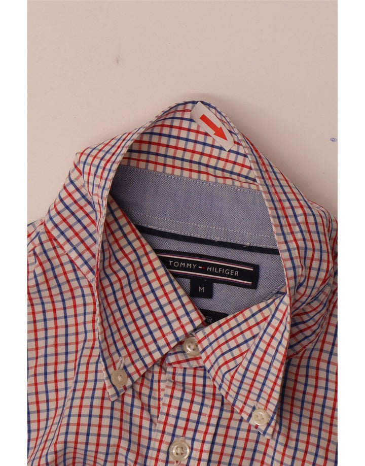 Camisa Tommy Hilfiger Custom Fit de algodón a cuadros multicolor mediana para hombre