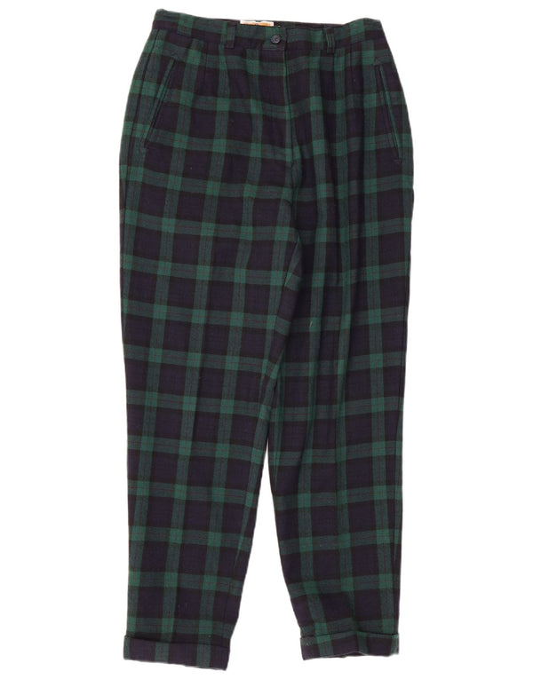 Conte of Florence Pantalones chinos de cintura alta para mujer IT 46 Large W28 L26 Navy