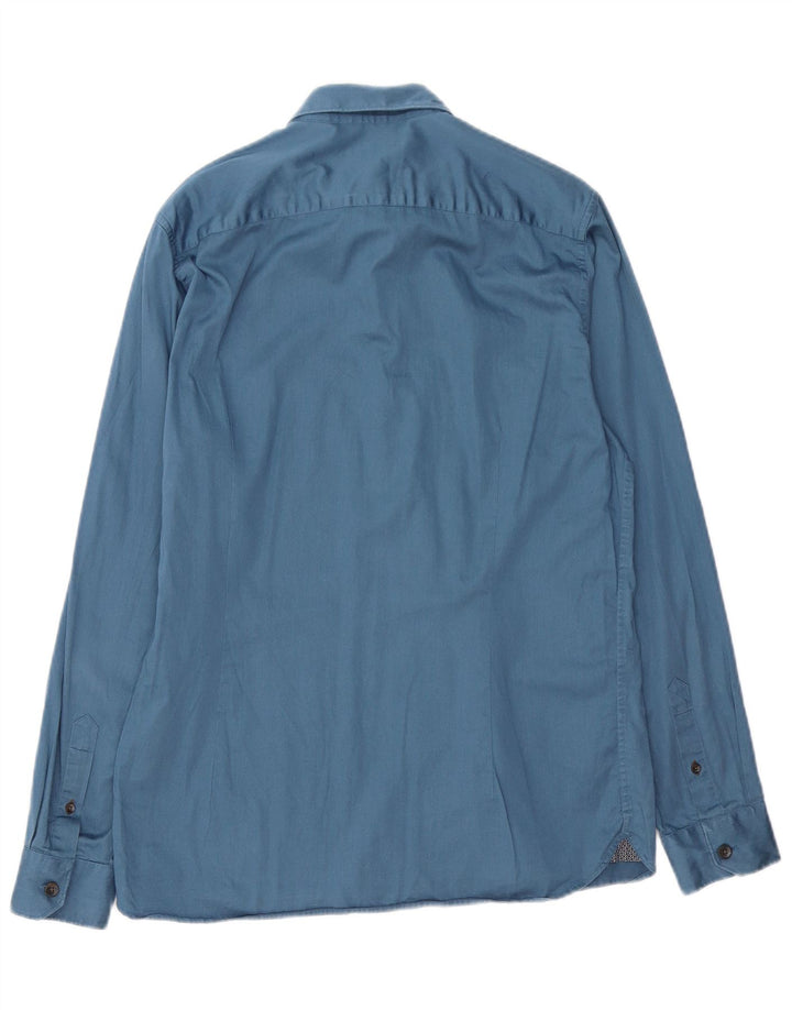 Ted Baker Camisa para hombre Talla 4 Grande Algodón azul