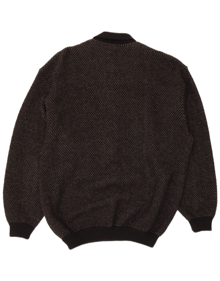 Cobra Jersey tipo polo para hombre IT 52 Large Black Argyle/Diamond Wool