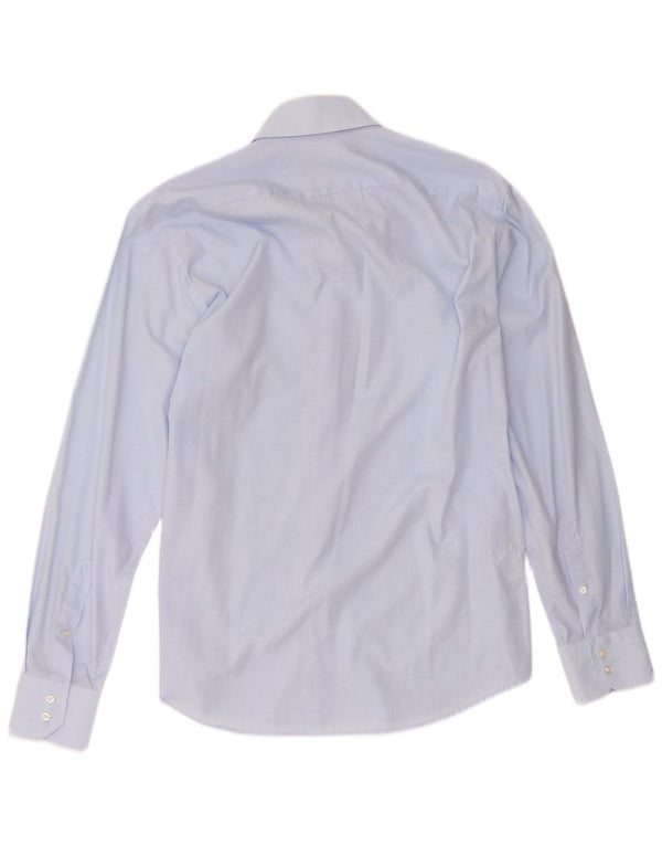 Hugo Boss Camisa de corte regular para hombre Talla 42 16 1/2 Algodón a cuadros azul grande