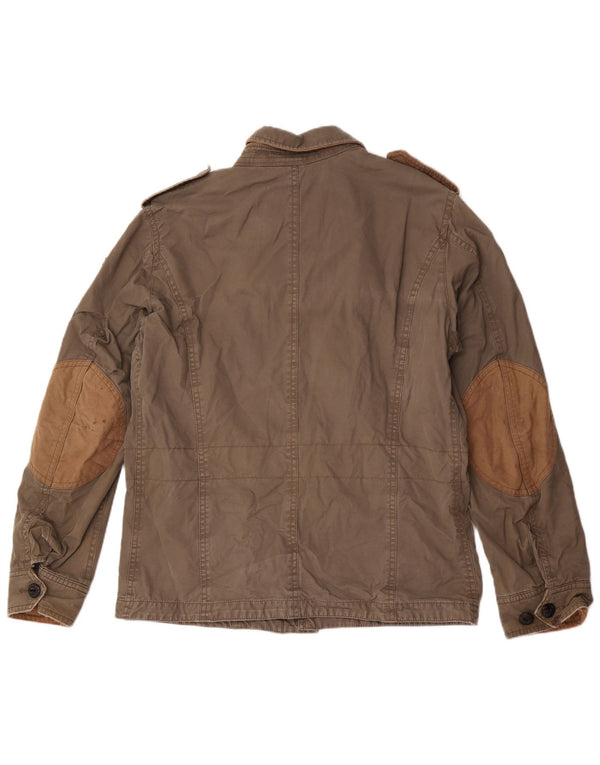 Napapijri Chaqueta militar geográfica para hombre Reino Unido 40 Grande Algodón gris