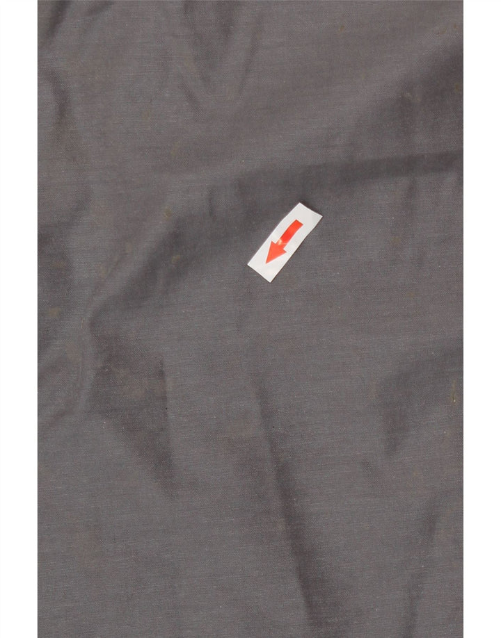 Vintage hombres cortavientos chaqueta Reino Unido 38 gris medio rayas