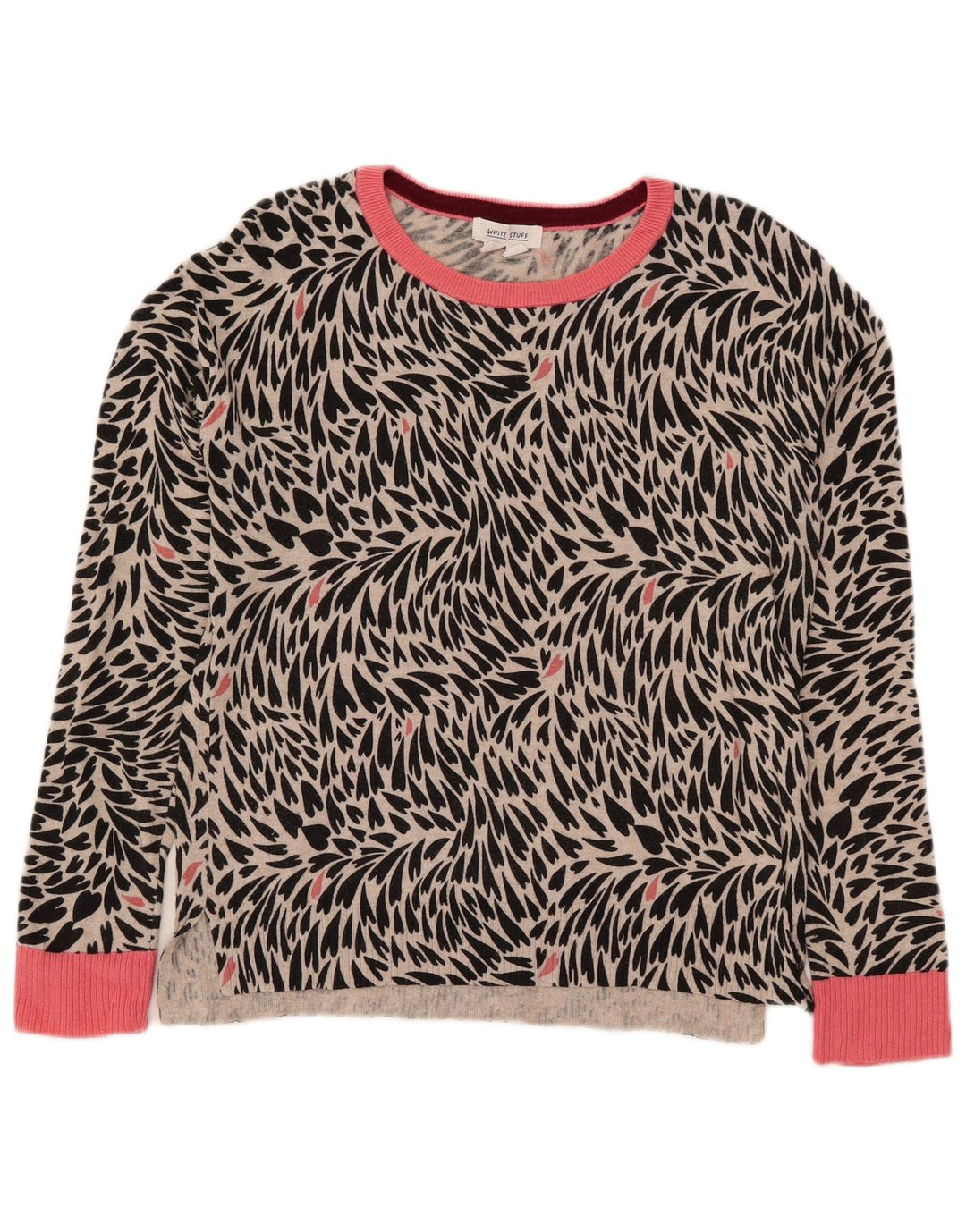 White Stuff Jersey con cuello barco para mujer, talla S, color negro