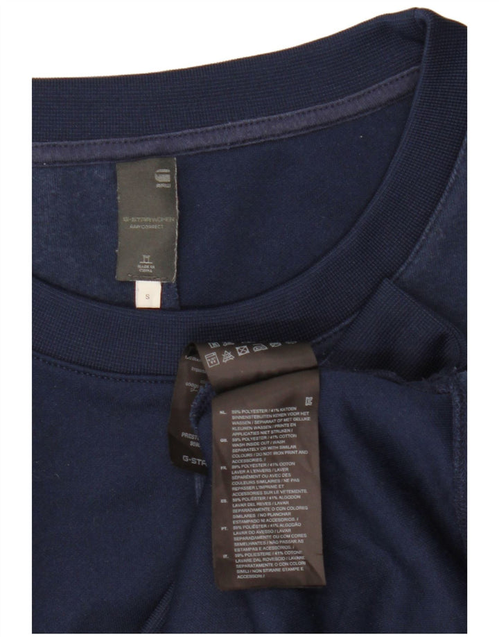 G-Star Camiseta extragrande para mujer UK 10 Small Poliéster azul marino