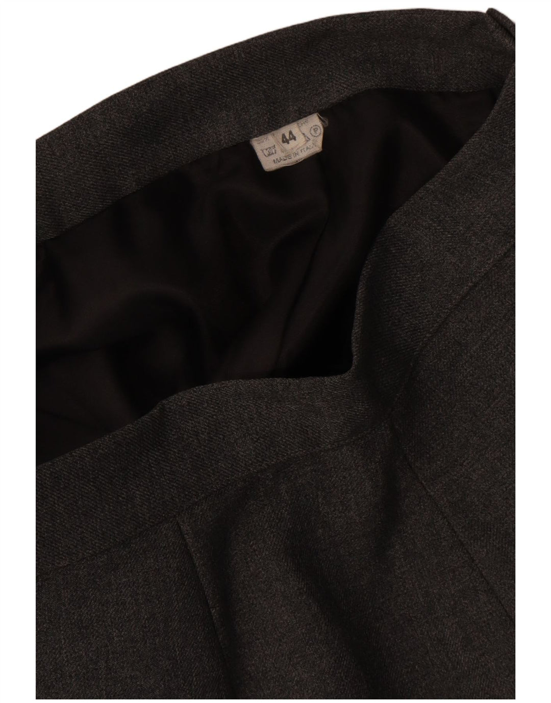 Falda lápiz de cintura alta vintage para mujer IT 44 Medio W26 Poliéster gris