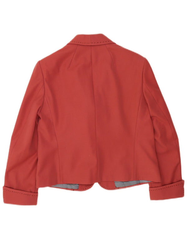 Vintage mujer 2 botones Blazer chaqueta Reino Unido 14 rosa medio