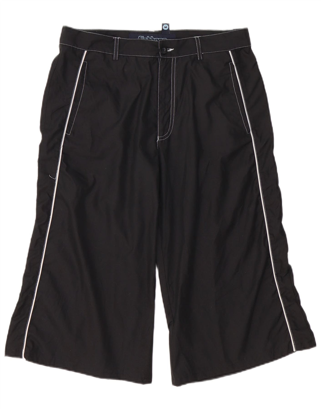 FISHBONE Bermudas para hombre Medium W30 Poliéster negro