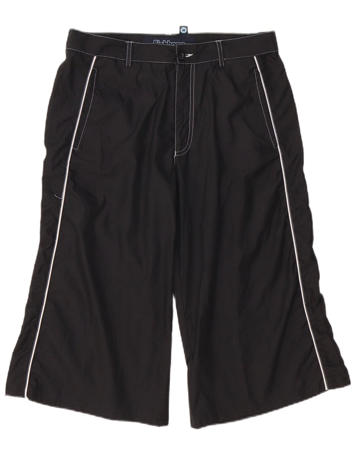 FISHBONE Bermudas para hombre Medium W30 Poliéster negro