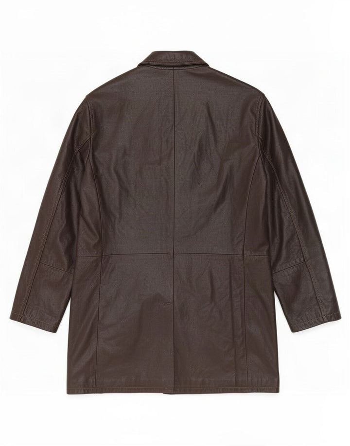 Conbipel Abrigo de cuero para hombre IT 52 Large Brown