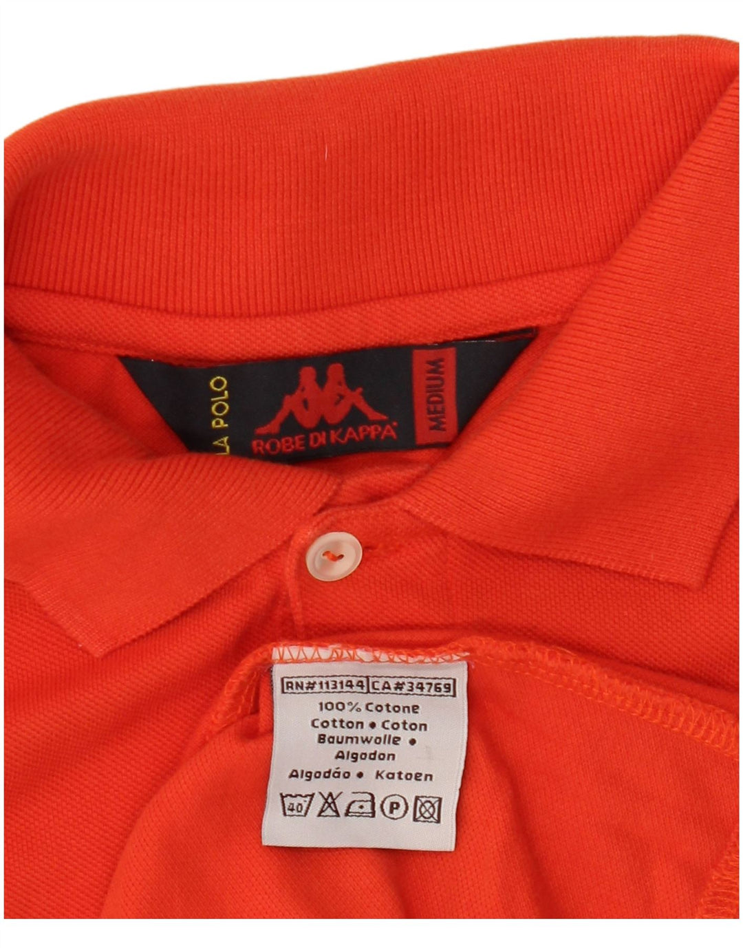 KAPPA Polo Hombre Algodón Rojo Medio