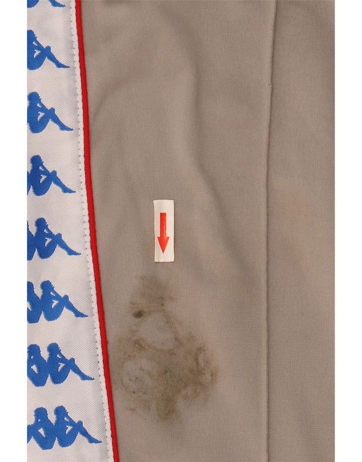 Kappa Hombre Pantalones De Chándal Con Gráfico Grande Gris Colorblock Poliéster