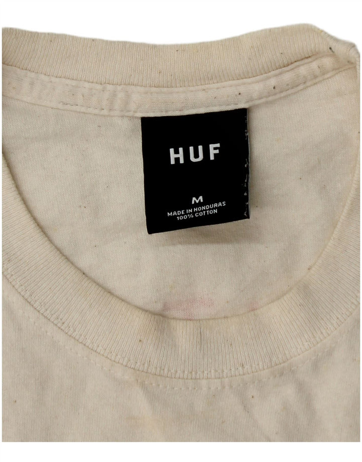 HUF Camiseta gráfica para hombre Top Medium White Cotton