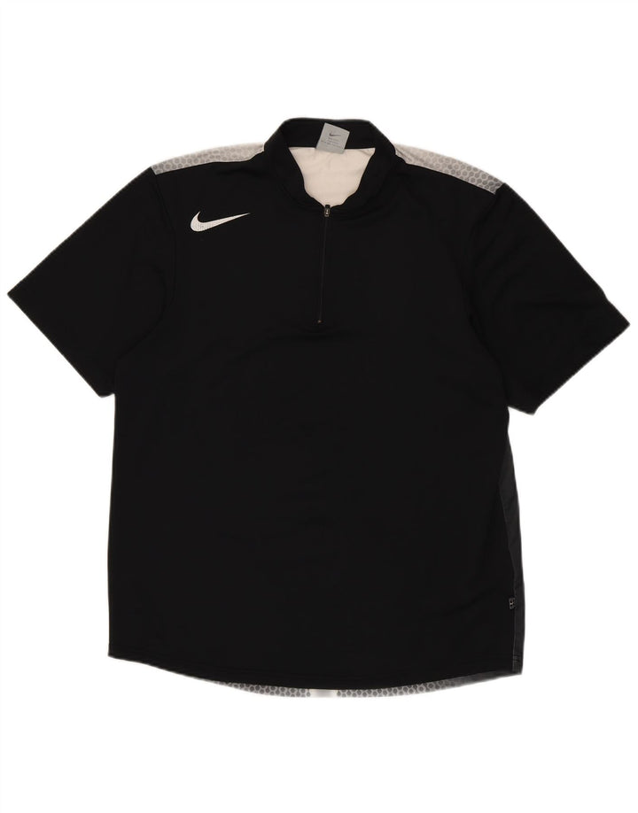 NIKE Camiseta Dri Fit para Hombre UK 39/41 Poliéster con Manchas Negras Medianas