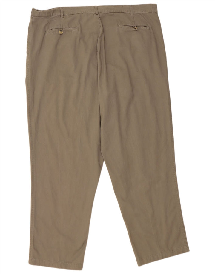 Pantalón chino con pinzas Essentials para hombre W46 L30 Algodón gris