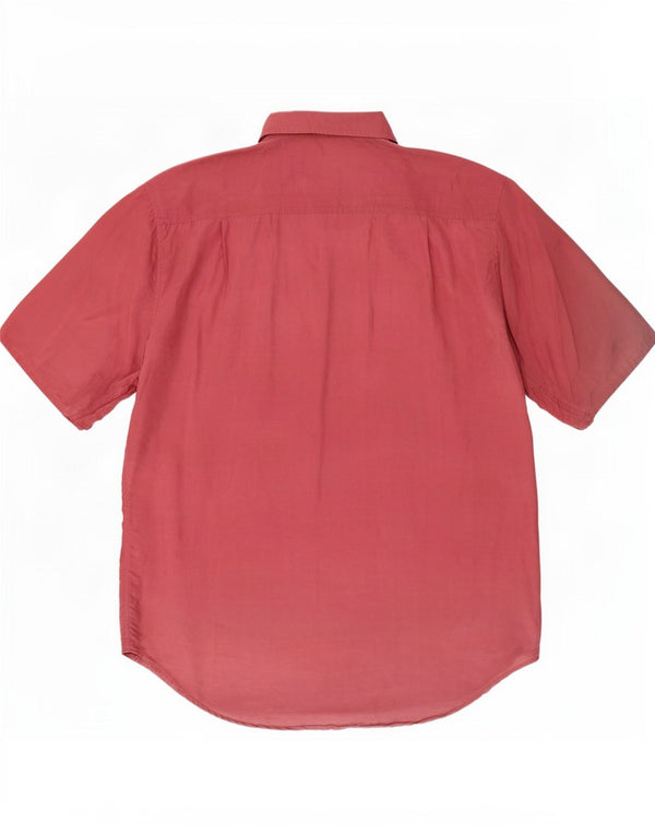 Vintage Mens Short Sleeve Shirt Medium Pink