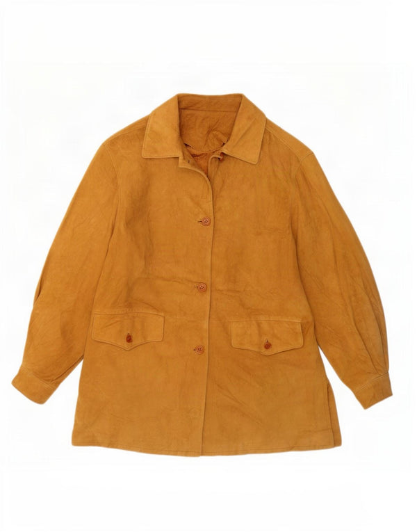 Piccini Chaqueta de ante para mujer UK 44 Cuero beige medio