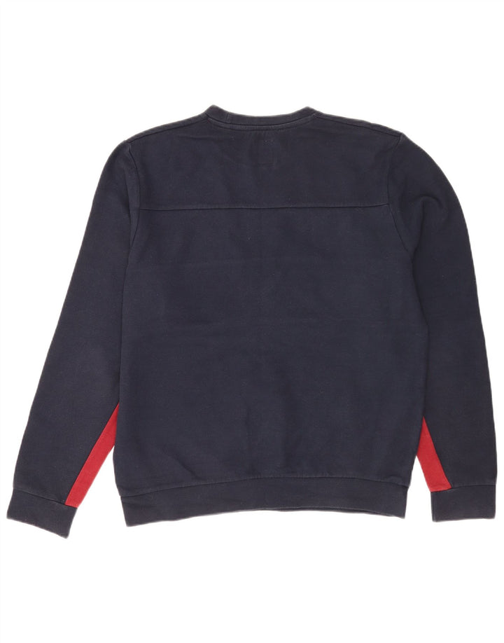 Jack Wills Hombre Sudadera Estampada Jumper Large Azul Marino Colorblock