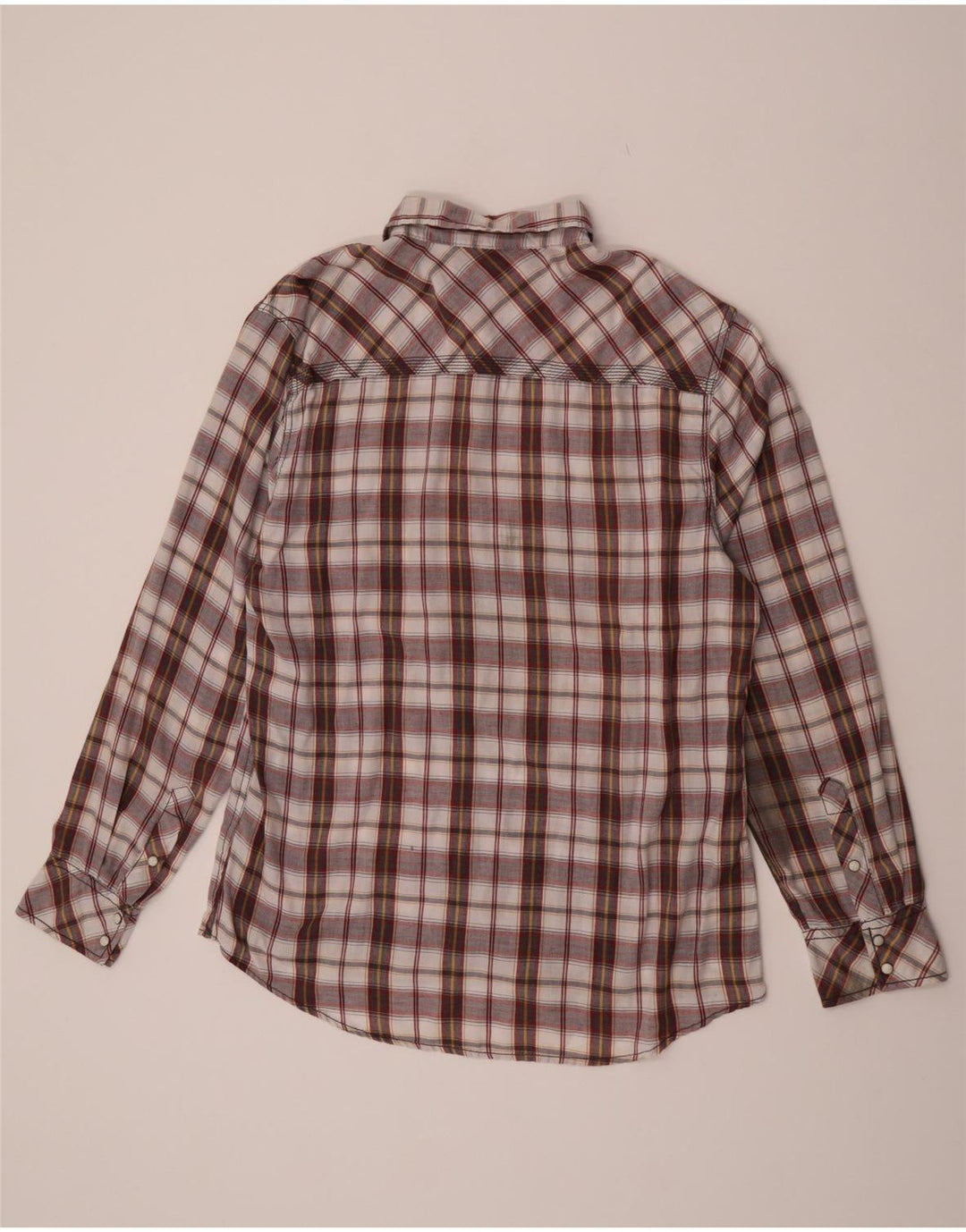 BKE Camisa De Franela De Cuadros XL Algodón A Cuadros Burdeos Hombre