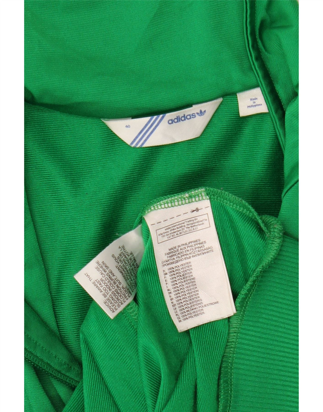 Adidas Chaqueta superior de chándal gráfico para mujer EU 40 Poliéster verde medio