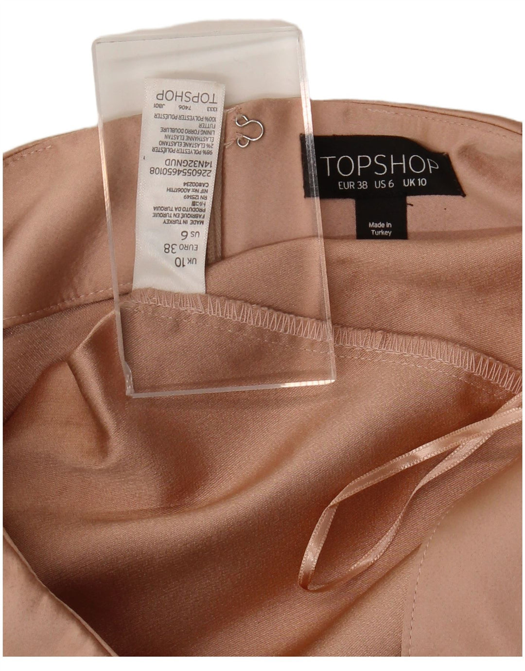 Topshop Pantalones cortos para mujer UK 10 Small W28 Poliéster rosa