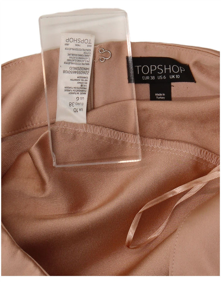 Topshop Pantalones cortos para mujer UK 10 Small W28 Poliéster rosa