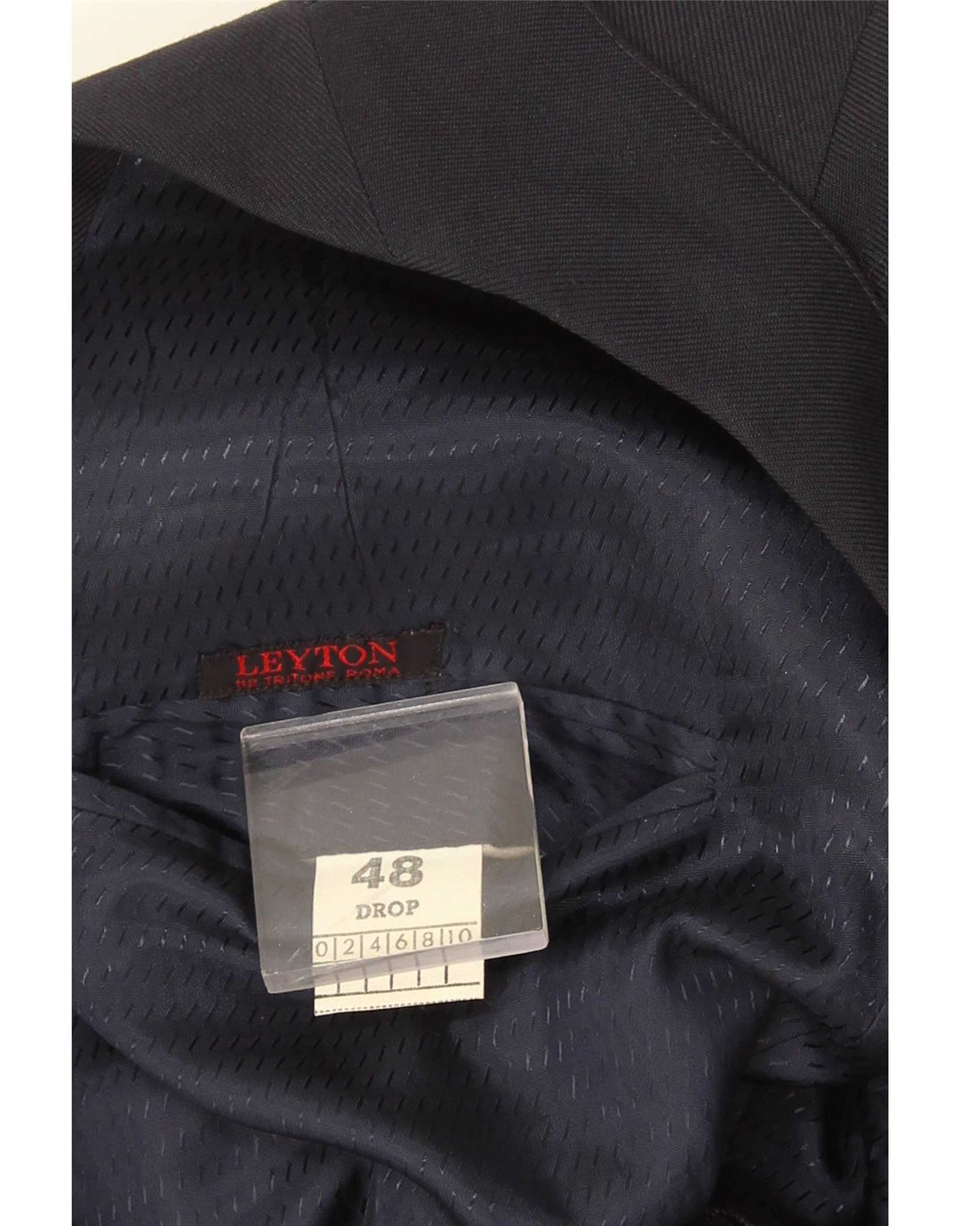 Vintage hombres chaqueta blazer de doble pecho IT 48 azul marino medio
