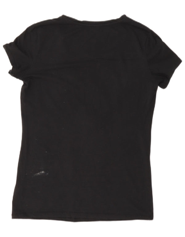 Guess Camiseta gráfica para mujer Top UK 46 Large Black Cotton