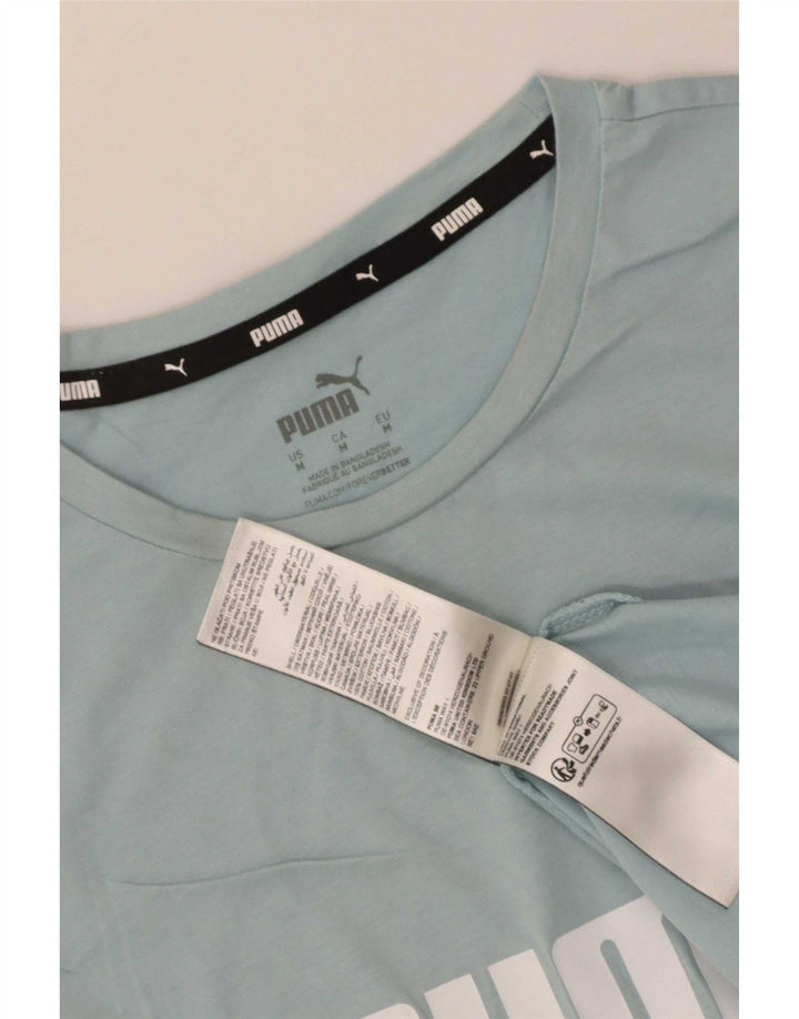 Puma Camiseta gráfica para mujer Top UK 12 Algodón azul medio