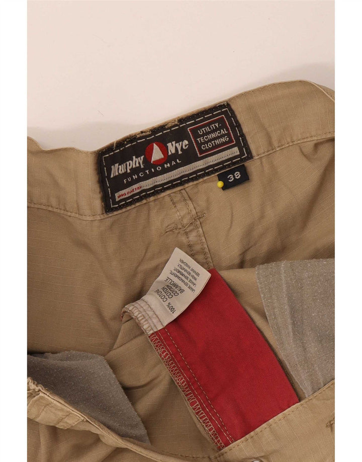 Murphy & Nye Pantalones cortos cargo para hombre W38 XL Algodón beige