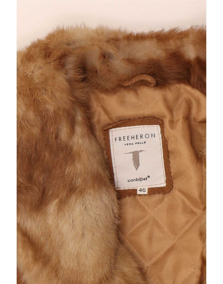 Conbipel Chaqueta de gamuza Free Heron para mujer IT 46 Cuero beige grande