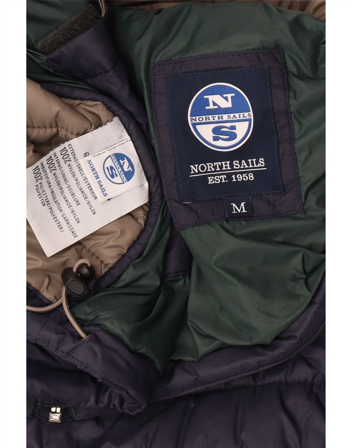 North Sails Chaqueta acolchada para hombre UK 38 Medium Azul marino Nylon