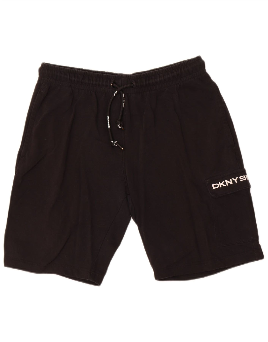Dkny Pantalones cortos deportivos para hombre, tamaño grande, algodón negro