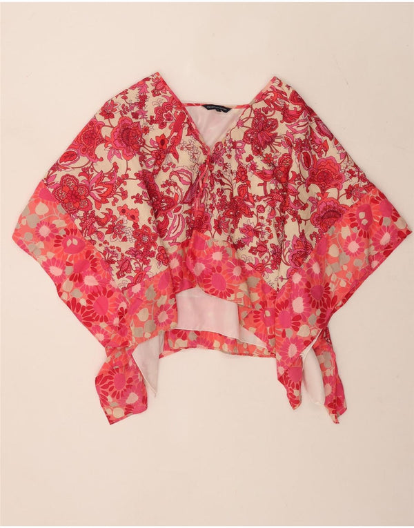 French Connection Top asimétrico para mujer UK 40 Mediano Floral multicolor