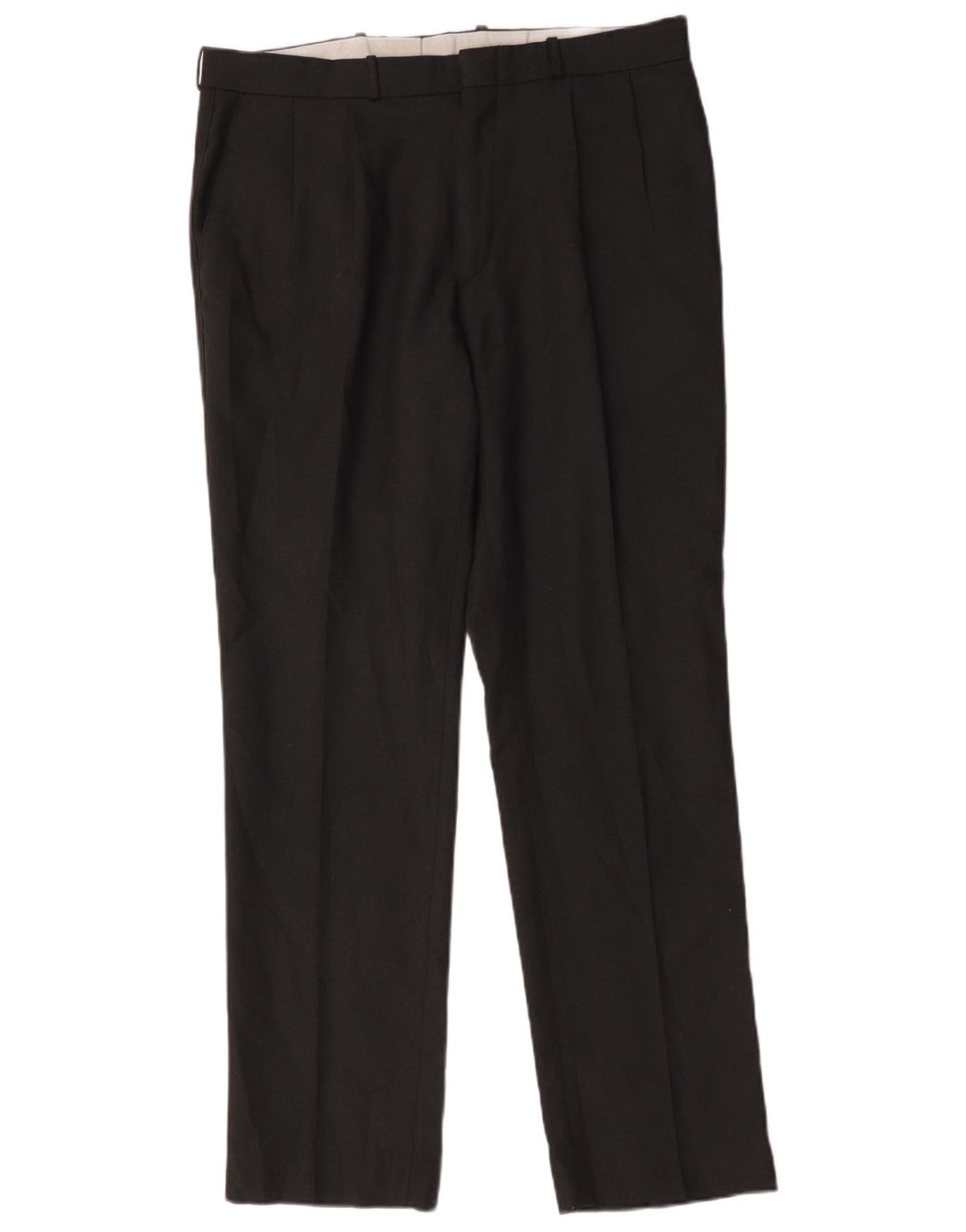Farah Pantalón chino recto con pinzas para hombre W36 L32 Poliéster gris