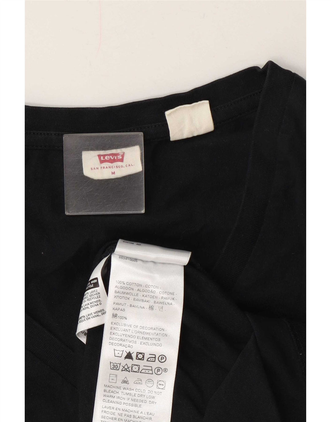 Levi's Camiseta para mujer Top UK 44 Medium Black Cotton