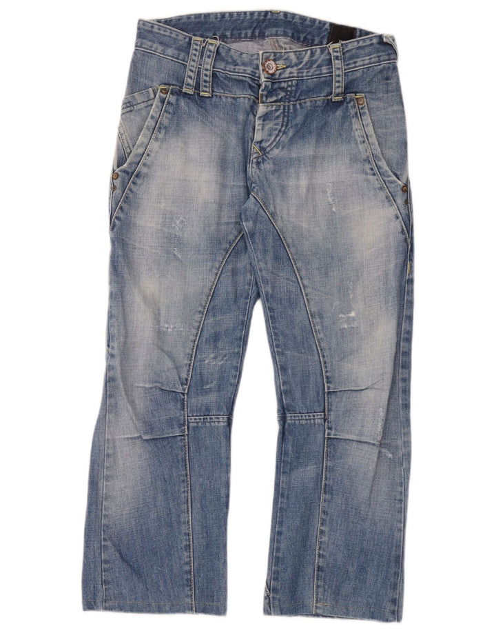 Jack & Jones Vaqueros recortados desgastados estilo cargo para hombre W30 L25 Azul
