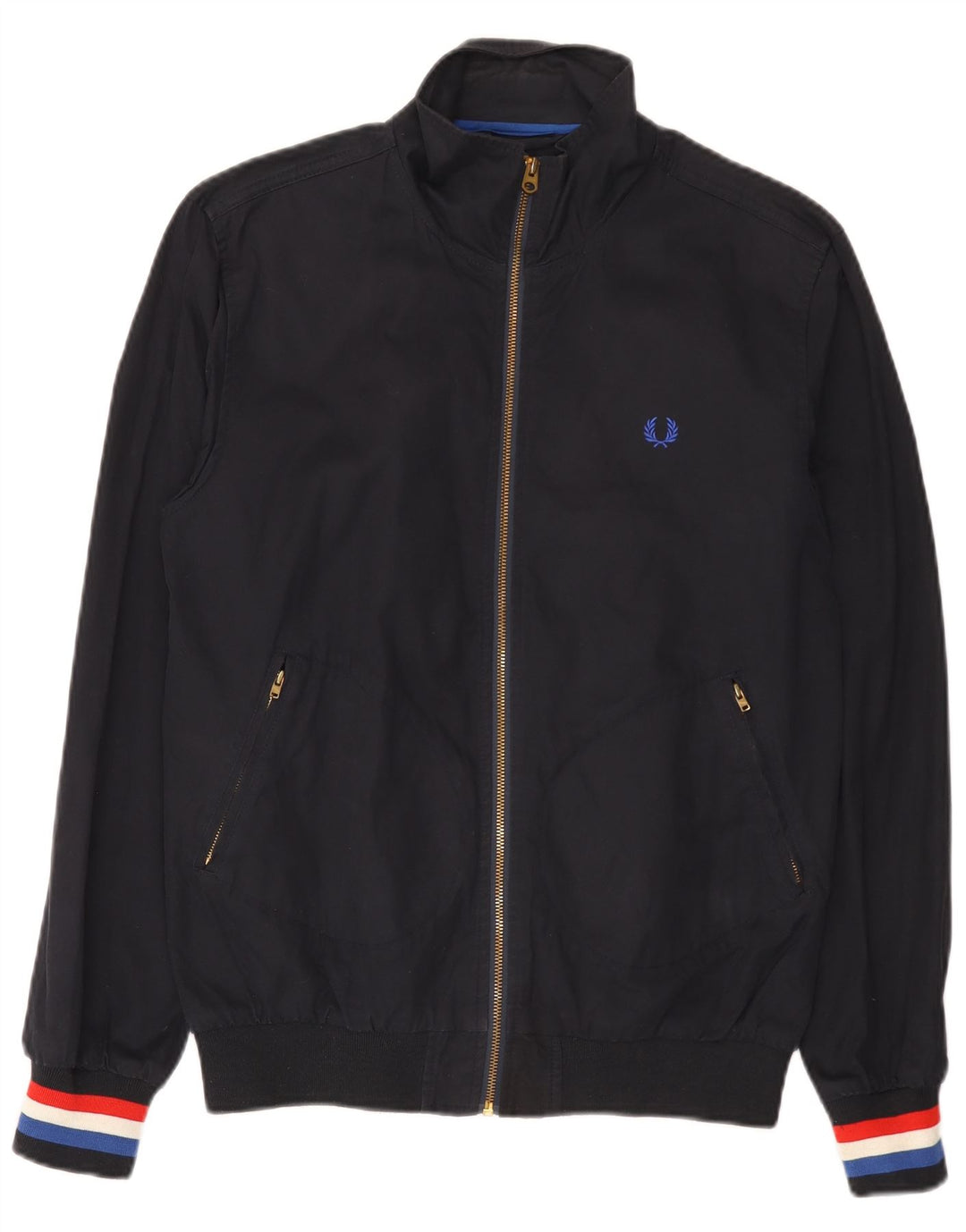 Fred Perry Chaqueta Bomber para Hombre UK 38 Mediana Azul Marino Algodón