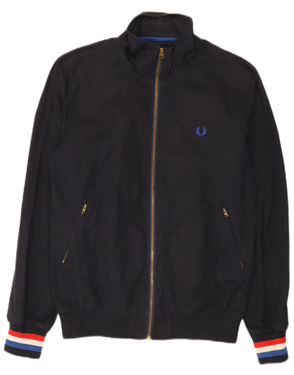Fred Perry Chaqueta Bomber para Hombre UK 38 Mediana Azul Marino Algodón