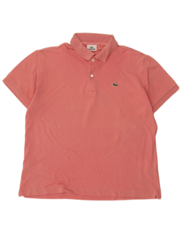 Polo Lacoste para hombre talla 5 grande algodón rosa