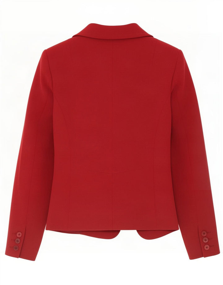 Reiss Chaqueta tipo blazer con 1 botón para mujer UK 6 XS Poliéster rojo