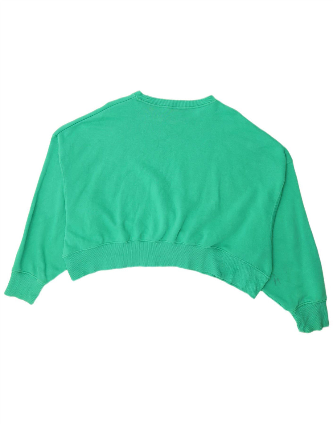 Nike - Sudadera corta con gráfico extragrande para mujer, talla 40, color verde medio
