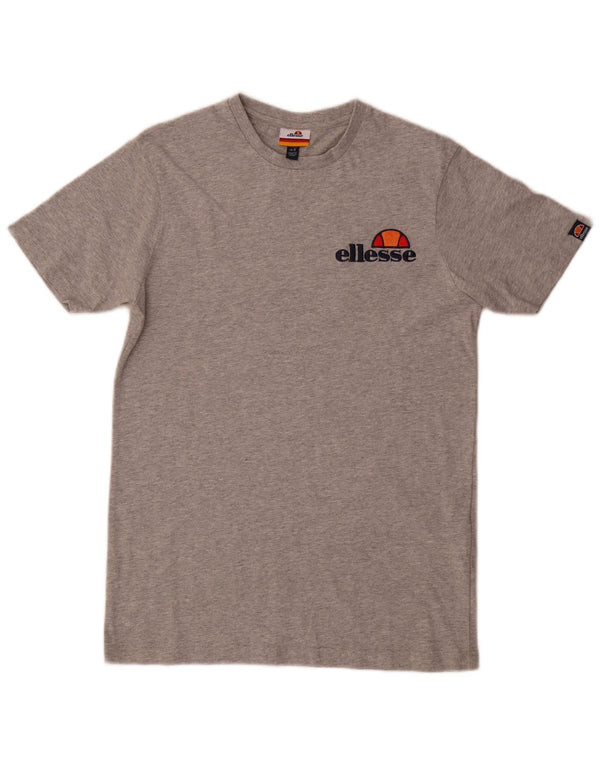 Ellesse Camiseta gráfica para hombre Top pequeño de algodón moteado gris