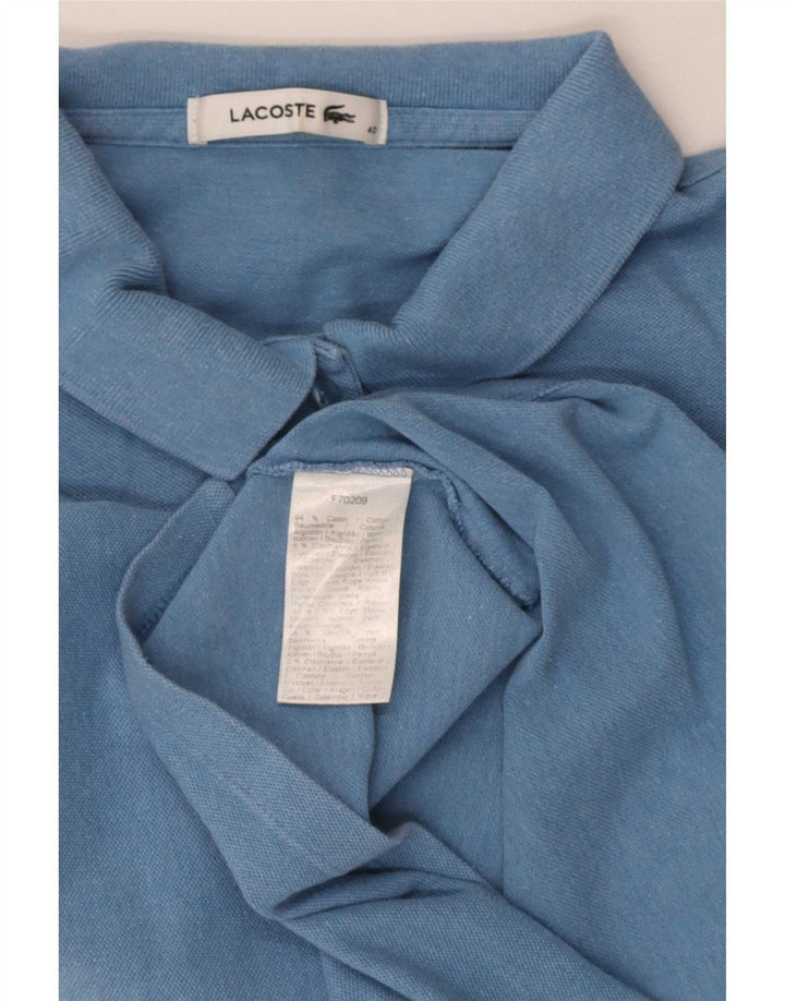 Polo Lacoste Mujer Manga Corta Regular Fit Talla 40 Azul Medio